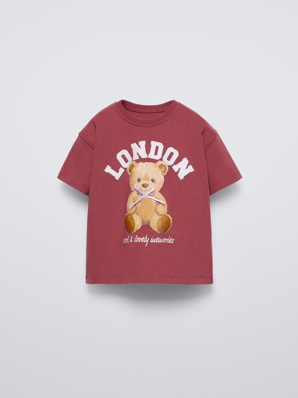 Zara girls London Teddy Tee size 1.5Y Used